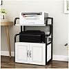 Printer Stand 3-Tier Printer Stand File Rack Storage Cabinet Standing Rack Paper File Organizer Shelf for Home Office, 21.6 X15.7 X 32.2 Inches Printer Stand Desk Stand