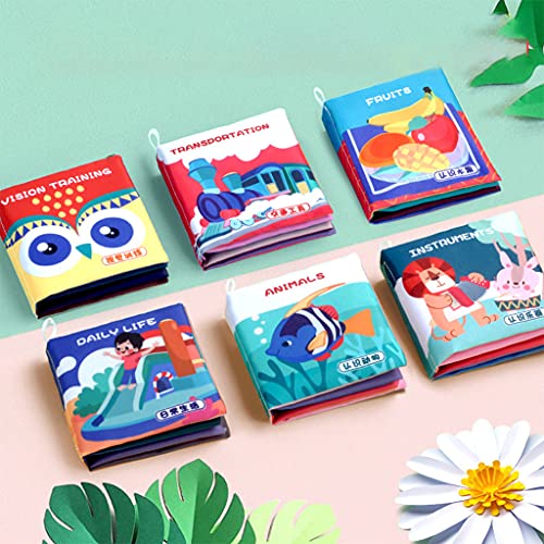 NC Zachte babyboeken Doek boekenset, baby's eerste zachte gekreukte boeken Vroeg leren Educatief speelgoed voor baby's… - Image 3
