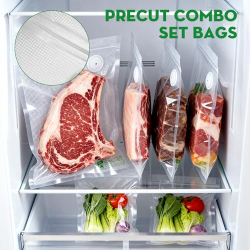 Image of Vacuum Sealer for Food with Visible Water Tank, Handheld Saver Compact Vacuum Sealer Machine with 14 Reusable Vacuum Bags, 6X Preservation & Fresh, Includes Gift Wrapping