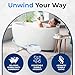 SereneLife Bubble Bath Mat, Bathtub Mat with Air Massage and Remote Control, Waterproof, Non-Slip, Adjustable Bubble Intensity, Aroma Diffuser, 47x14.2 Inch Full Body Spa Massager