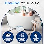 SereneLife Electric Bubble Massage Mat - Waterproof Massaging Spa, Full Body Bubbling Bath Thermal Massager Machine - Maintains Heat Motorized Air Pump, Aroma Clip for Essential Oil - Blue - Image 3