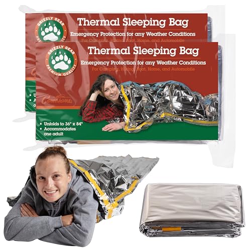 Emergency Thermal Mylar Sleeping Bags 2 Pack