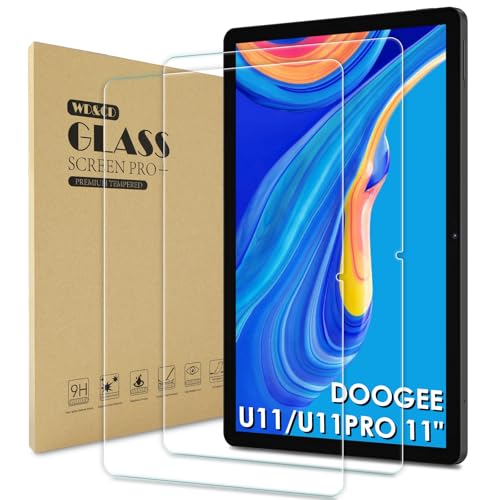 WD&CD Schutzfolie Kompatibel mit DOOGEE U11/U11 PRO 11 Zoll 2025, 2 Stück [Hohe Empfindlichkeit][Anti-Fingerabdruck] 9H Härte Anti-Kratzen Gehärtetes Glas Displayschutz Kompatibel mit DOOGEE U11
