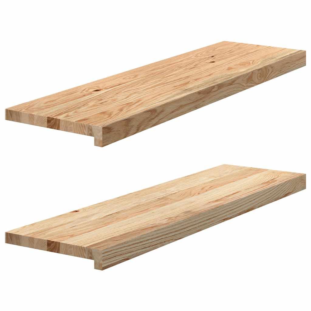 vidaXL Window Sills 2 pcs Untreated 90x30x2 cm Solid Wood Oak, window ledge, oak window sill, wooden window sill, window board, wooden stair tread