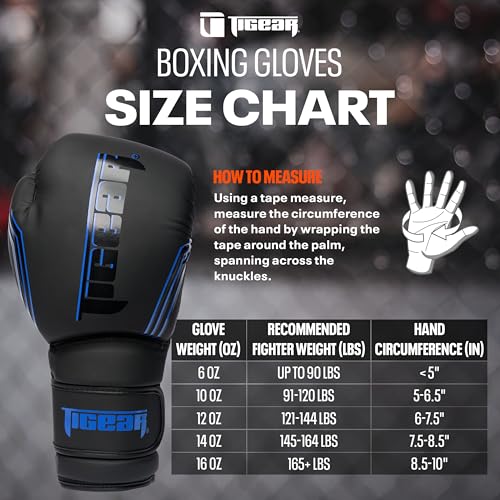 Image of Tigear Surge Pro Boxing Gloves for Men Women & Kids | Engineered Leather Muay Thai Gloves, MMA Gear, Kickboxing Heavy Bag Training and Sparring