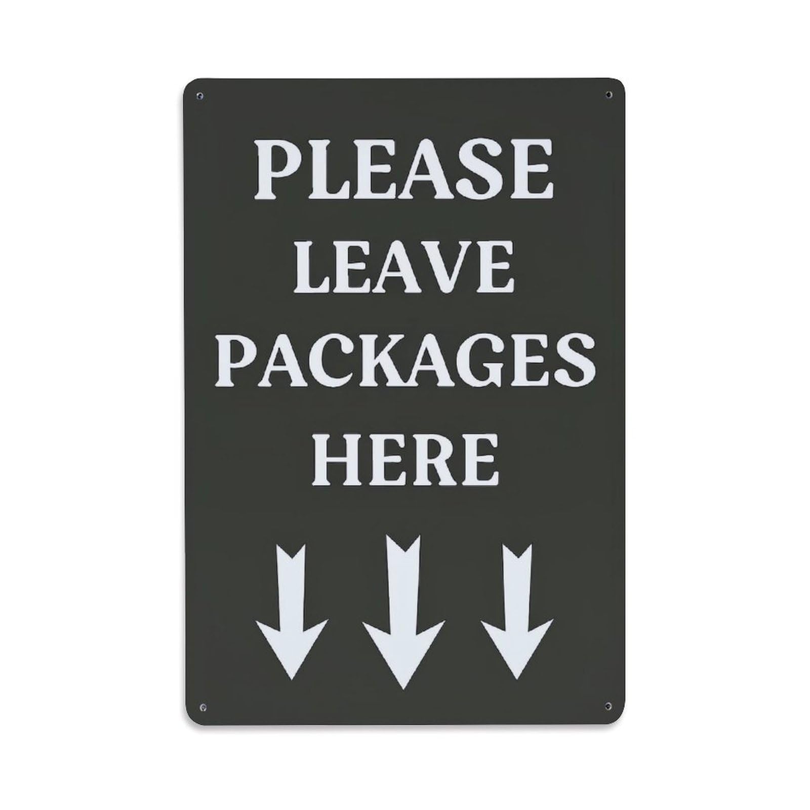 Nestemfo Vintage Please Leave Packages Here Arrows_1 Tin Sign Metal Sign, Living Room,Bar, Home, Bedroom Wall Decor,Retro Metal Poster 8X12 Inches