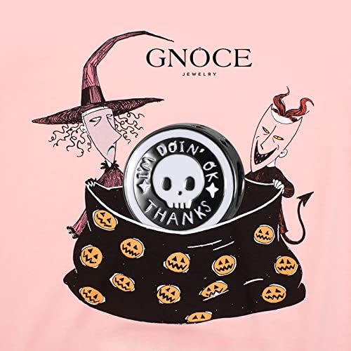 Image of GNOCE Skull Charm Bead Silver Pendant Dangle Charms fit Bracelet /Necklace Jewelry Gift for Women Men
