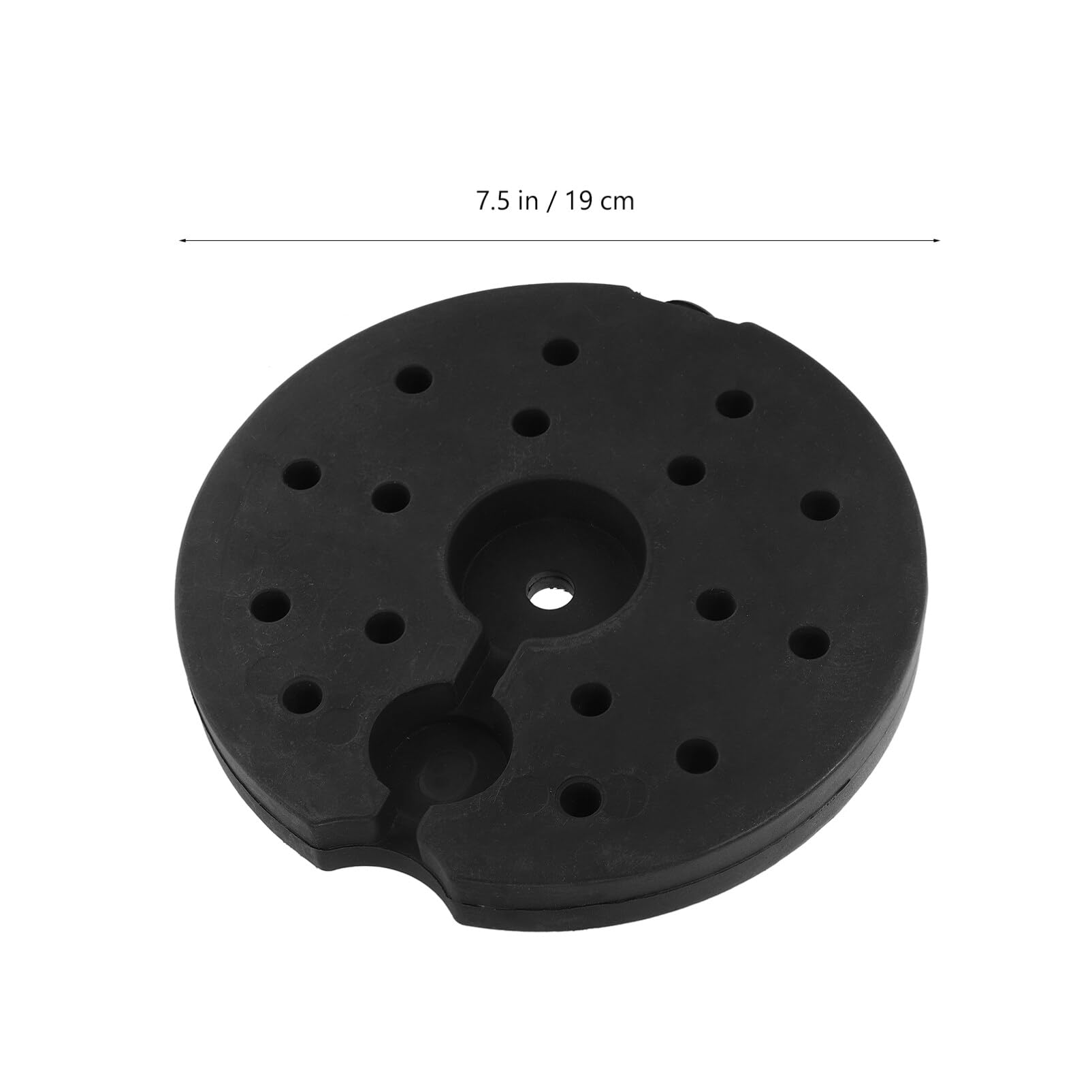 Base lestée métallique pour lampe – Socle stable 19 x 19 x 2 cm, contrepoids de remplacement pour lampadaire, lampe de bureau et autres luminaires