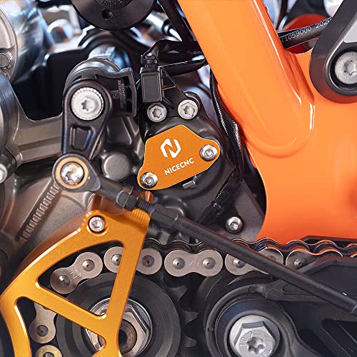 Nicecnc Orange Chain Guaud Cover Case Saver And Sensor Cover Guard Compatible With Ktm 790 890 Adventure S/R 2019 2020 2021 2022 2023,790/890 Duke 2018-2023 #TOP6