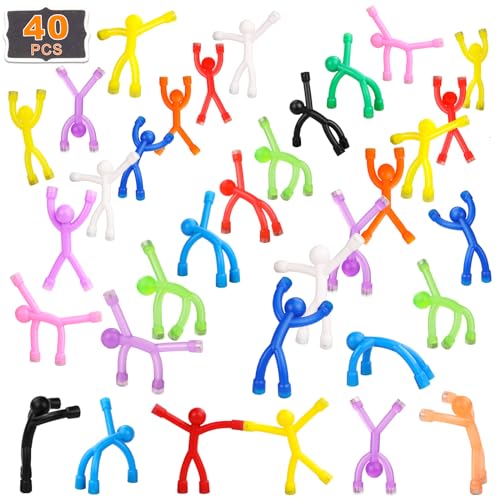 LOVIMAG Fridge Magnets Men, 40 Pcs Cute Magnets Refrigerator Magnets, Flexible People Magnet Toys Cool Men Magnetic Toys, Colorful Magnetic Humanoid Toys for Kids, Office, School, Door, Home Decor