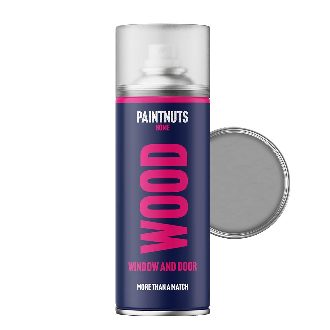 Paintnuts Signal Grey Kitchen Cupboard Paint - Ral-7004 - Satin 400Ml Spray Can