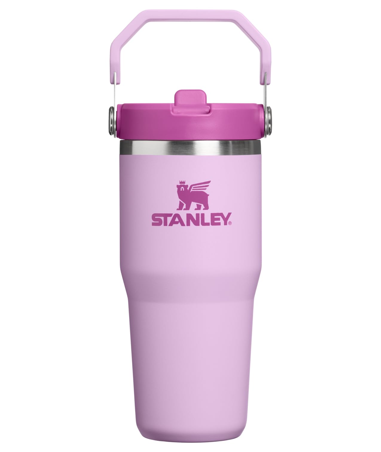 STANLEY IceFlow 2.0 Flip Straw Tumbler, 14 oz, Soft Orchid | Easy Carry Handle | Twist On Lid and Flip Up Straw | Leak Resistant Water Bottle | Insulated Stainless Steel | BPA-Free