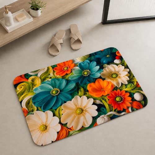 Image of Roseate Rubber Anti Skid (40x60 cm) Super Water Absorbent Mats for Home /Bathroom /Bedroom /Kitchen /Floor Mat (D4) Pack of 1