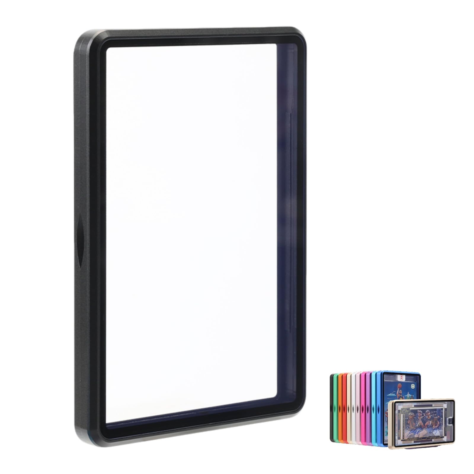 Metal Slab Protector Fits Ungraded Original Sealed Card - UV Resistant- Aluminum Frame Magnetic Closure Bumper Case for Sports & Gaming Cards (Black,75PT~130PT)
