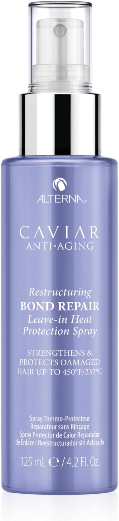 Alterna Haircare CAVIAR Anti-Aging Restructuring Bond Repair Leave-in Heat Protection Spray 4.2 Fl Oz | Strengthens and Protects Damaged Hair