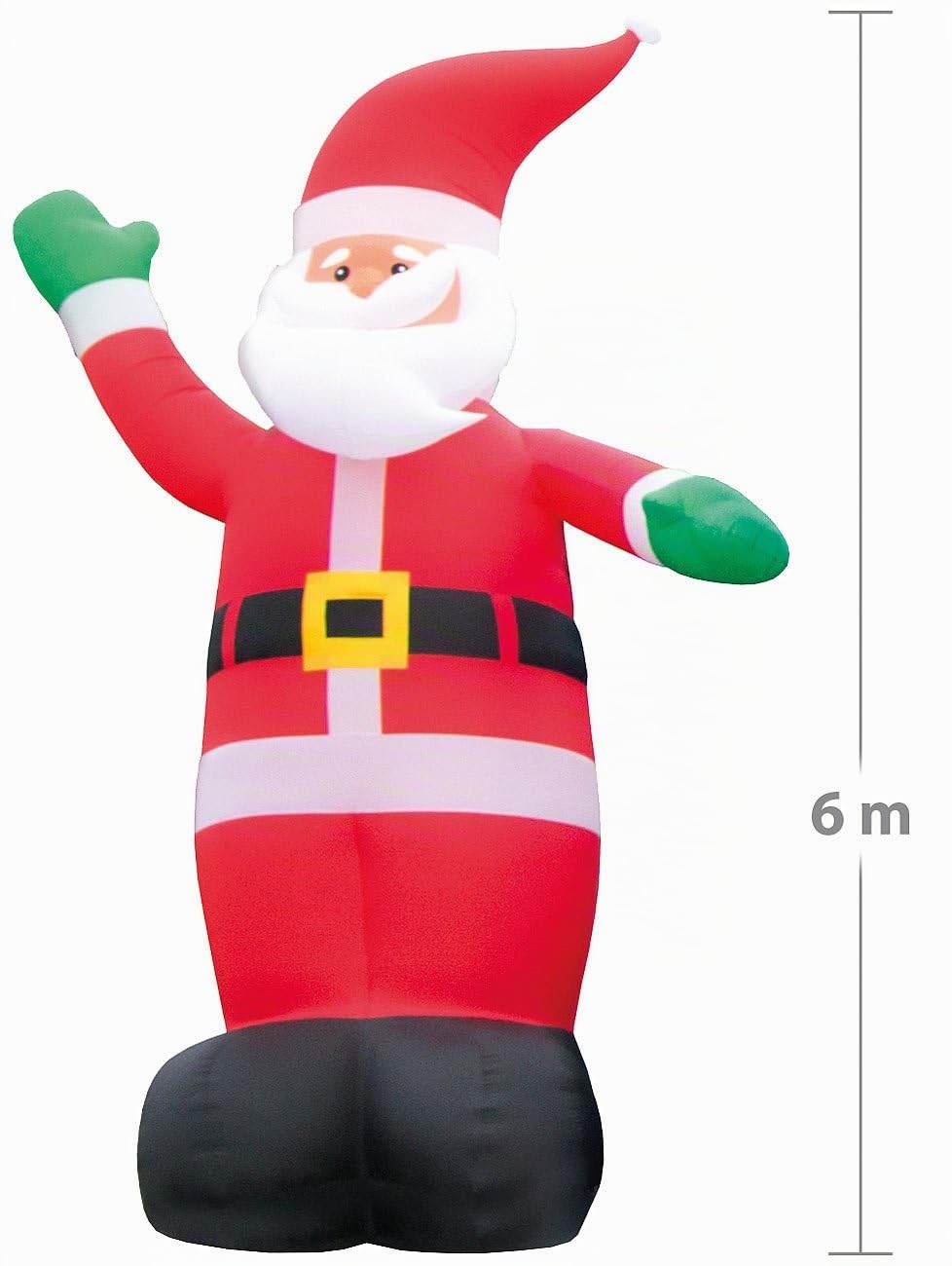 infactory Riesen Weihnachtsmann: Selbstaufblasender XXL-Weihnachtsmann, 6 m (Aufblasbarer, Aufblasbarer Nikolaus, Luft)
