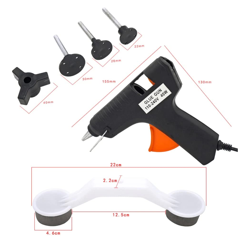 Retoo 7pcs Set Riparazione ammaccature in Pasta, Riparazione estrattore ammaccature Martello Scorrevole, Set di Strumenti estrattore Riparazione ammaccature, Danni da grandine Riparazione ammaccature