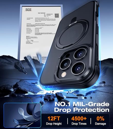 Anneau magnétique iPhone 16 Pro Max 6,9 pouces noir mat accessoire chargeur sans fil