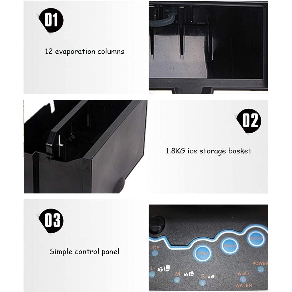 Ice Cube Maker Portable Countertop Ice Maker - 55 Lbs Of Ice Per Day - Chewable, Delicious Ice - Reliable And Quiet - For Home Or Office on Fridge.com - View 3