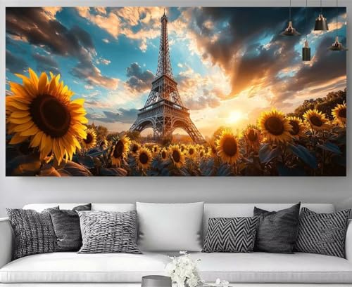 Broderie Diamant 5D Cristal Strass Tournesols Londres XXL Prestige