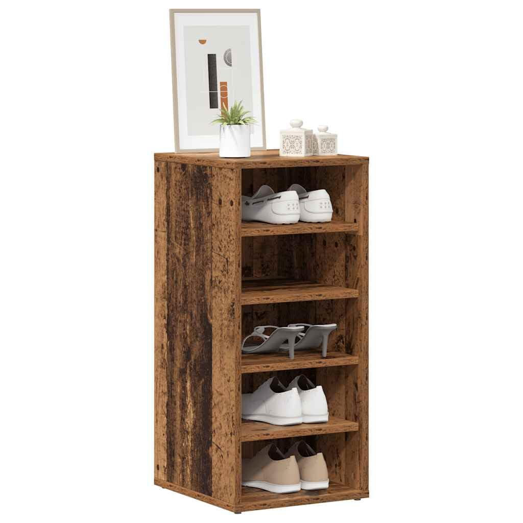 Szafka Na Buty 2 Szt. Stare Drewno 32x35x70 cm Płyta Wiórowa