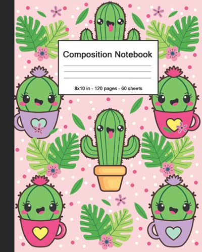 Composition Notebook: Blank College Ruled Paper Notebook | Matte Medium Lined Workbook Journal for Kids Teens Students Girls Boys | Funky Kawaii Potted Cactus Succulents Love Composition Notebook: Blank College Ruled Paper Notebook | Matte Medium Lined Workbook Journal for Kids Teens Students Girls Boys | Funky Kawaii Potted Cactus Succulents Love