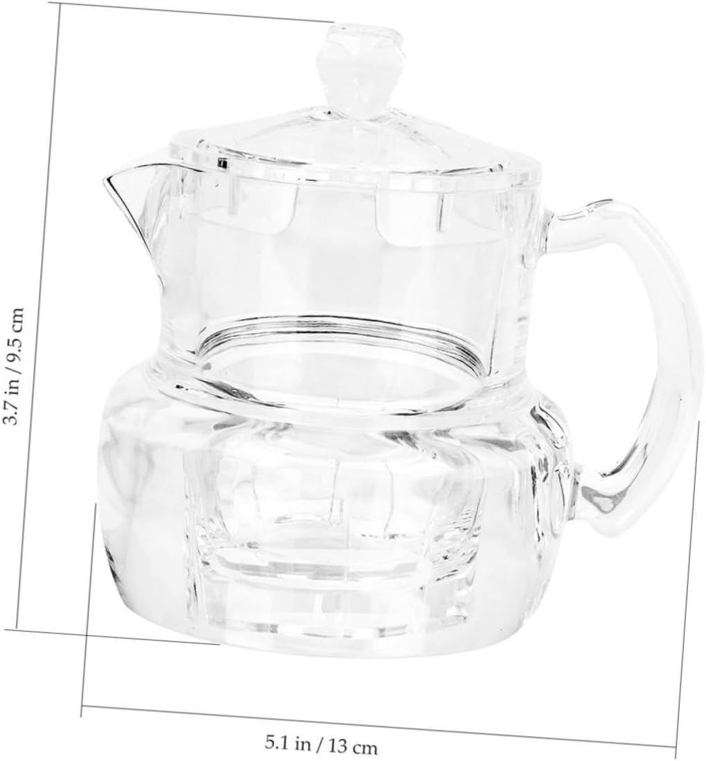 Lurrose 2pcs Acrylic Honey Pot and Syrup Dispenser with Lid, Mini Kitchen Honey Jar for Home Coffee and Maple Syrup Storage