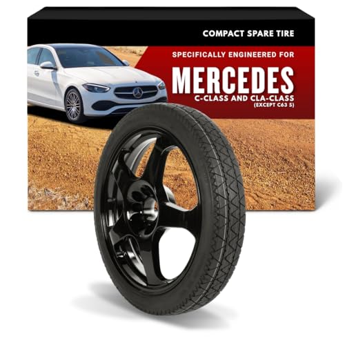 Modern Spare Compact Spare Tire - Fits 2015-2026 Mercedes C-Class and CLA-Class Models (Except C63 S)
