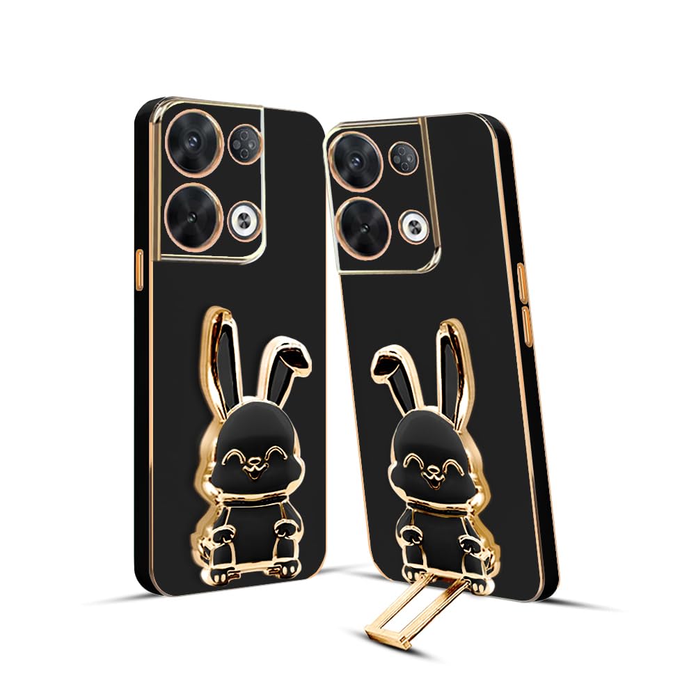 KARWAN®️ 3D Bunny with Folding Stand Back Cover Case Compatible for Oppo Reno 8 Pro 5G | Slim electroplated case | Stand case | Soft TPU | Space Astro Theme |Camera Protection-Black. (B0CGNWVBCV) Amazon Price History, Amazon Price Tracker