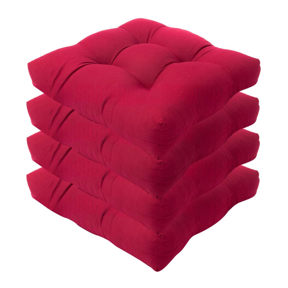 Coussin de chaise de jardin rouge élégant - Modèle épais et imperméable de rechange