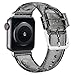 Wolait Compatible with Apple Watch Band 38mm 40mm, Premium Clear Glitter Soft Silicone Bracelet for iWatch Series 4 Series 3 Series 2 Series 1 Women Girls (38mm/40mm Black+Silver)