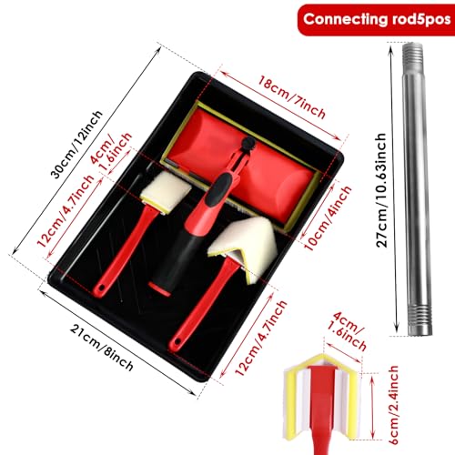 Almohadillas de pintura de 7 pulgadas para evitar salpicaduras en techos altos con extensor 3