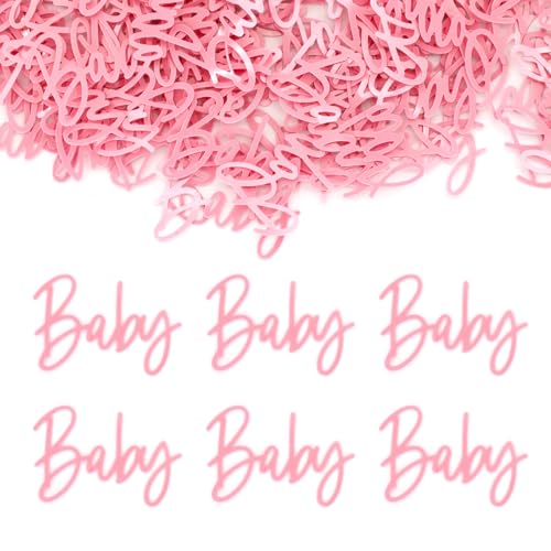 Baby Shower Confetti Gender Reveal Confetti for Birthday Party Table Scatters Decoration, Pink Baby Table Scatter Confettis Baby Gender Reveal Jungle Birthday Decorations A3BSZX (pink baby)