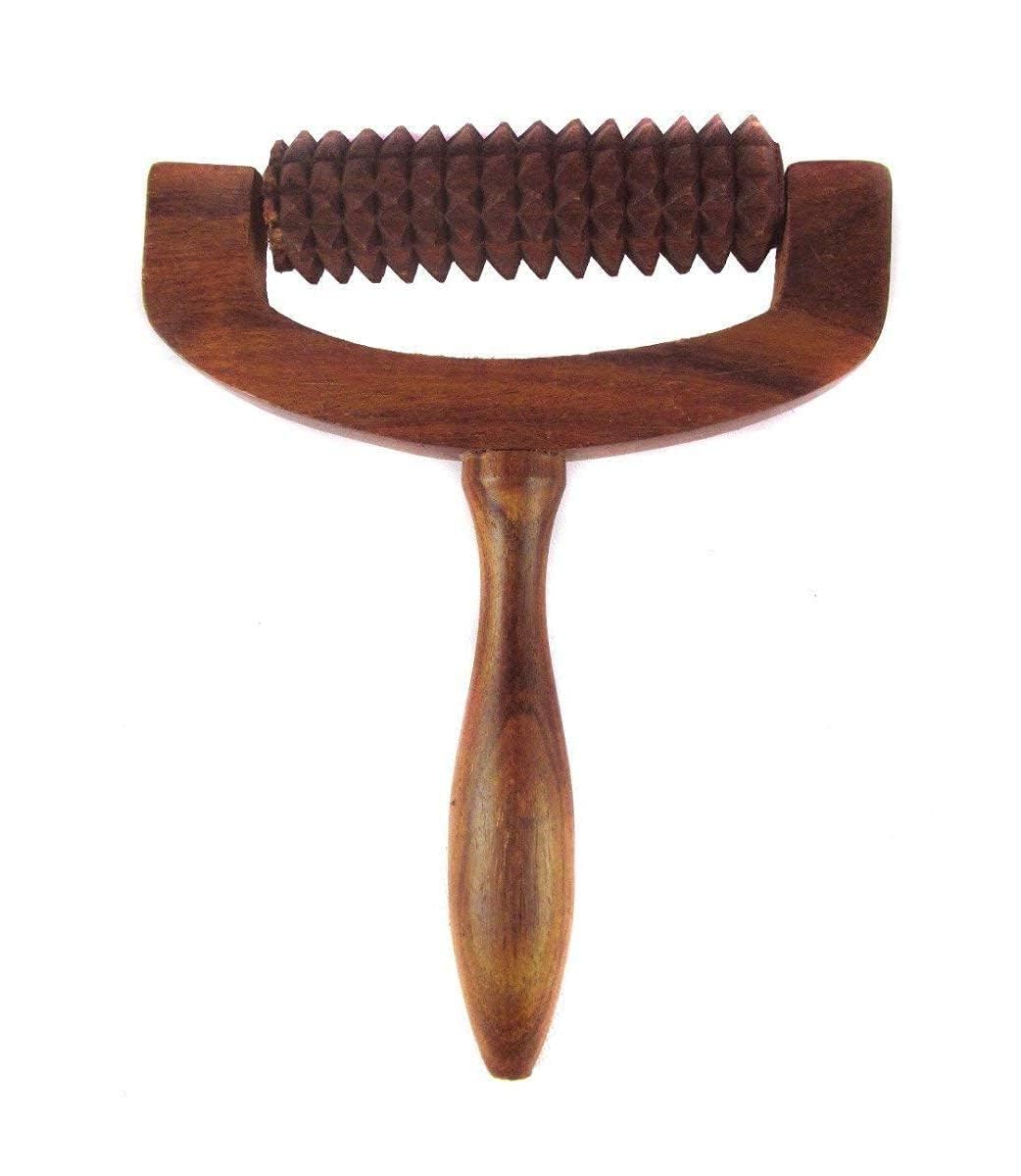 Sunny Handicraft Wooden T Massage, Hair Roller for Pain Roller - Body, Back, And Easy Massage Roller Sunny Handicraft Wooden T Massage, Hair Roller for Pain Roller - Body, Back, And Easy Massage Roller