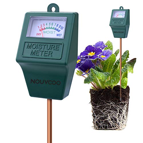 NOUVCOO Bodentester Feuchtigkeitssensor Moisture Sensor Meter Messgerät für Garten, Pflanzenerde, Rasen, Bauernhof, Drinnen und Draußen (kein Batterien Erforderlich) KP02