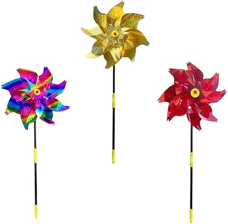 Amazon Yarnow 3個鳥よけ風車キラキラヤードスピナー風車赤黄色グラデーションカラー風車維持鳥離れ庭の芝生スピナーパティオバルコニーの装飾 防鳥 防獣ネット Amazon Yarnow 3個鳥よけ風車キラキラヤードスピナー風車赤黄色グラデーションカラー風車維持鳥離れ庭の芝生スピナーパティオバルコニーの装飾 防鳥 防獣ネット