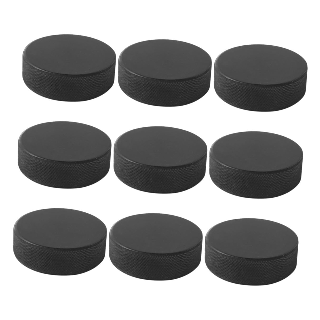 9pièces Palets De Hockey sur Glace Noirs Pucks Officiels pour Entraînement Et Compétitions Pratique sur Glace Ou Extérieur
