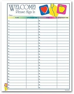 ABC Patient Sign-in Sheet, 8 1/2 x 11", Icons - 3 Pads 100 Sheets Per Pad