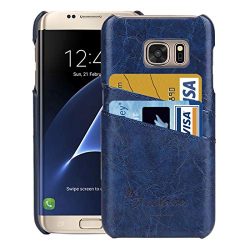 Capook – Capa para Galaxy S7 Edge/ G935 de couro com textura de cera de óleo com compartimentos para