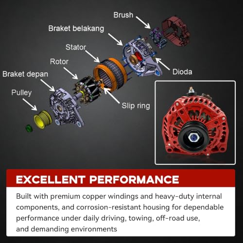 Image of 15768830 300A High Output Alternator Compatible with 2000-2006 Chevy Tahoe