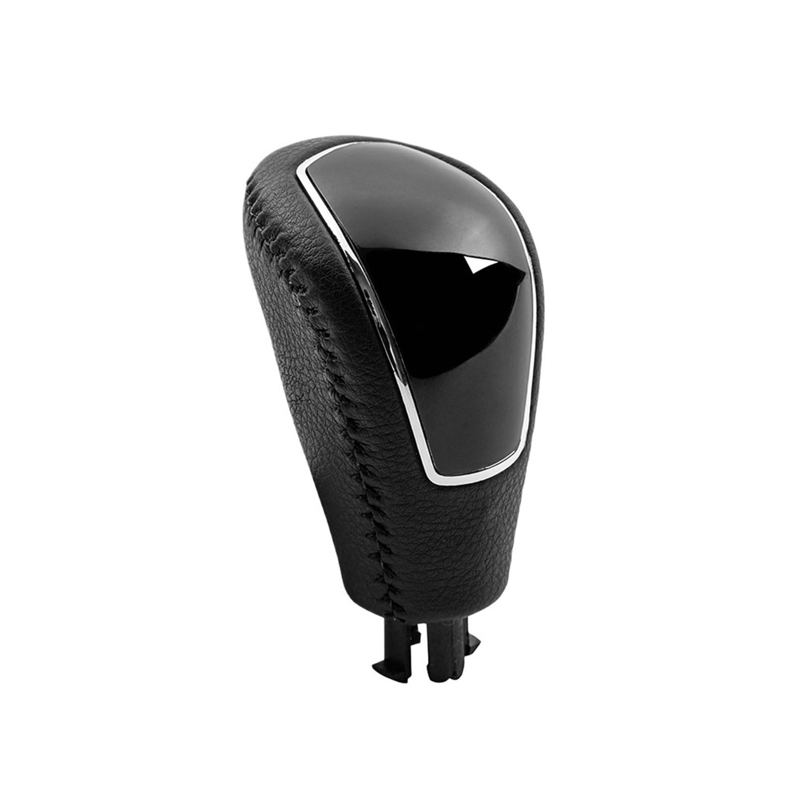 Valtorencia Gear Shift Shifter Cover,Fit for Ford, Mondeo MK4 S-MAX Kuga Galaxy MK1 BLK Automatic Leather Knob Lever Pen Shift knob Handle(Gear Knob)