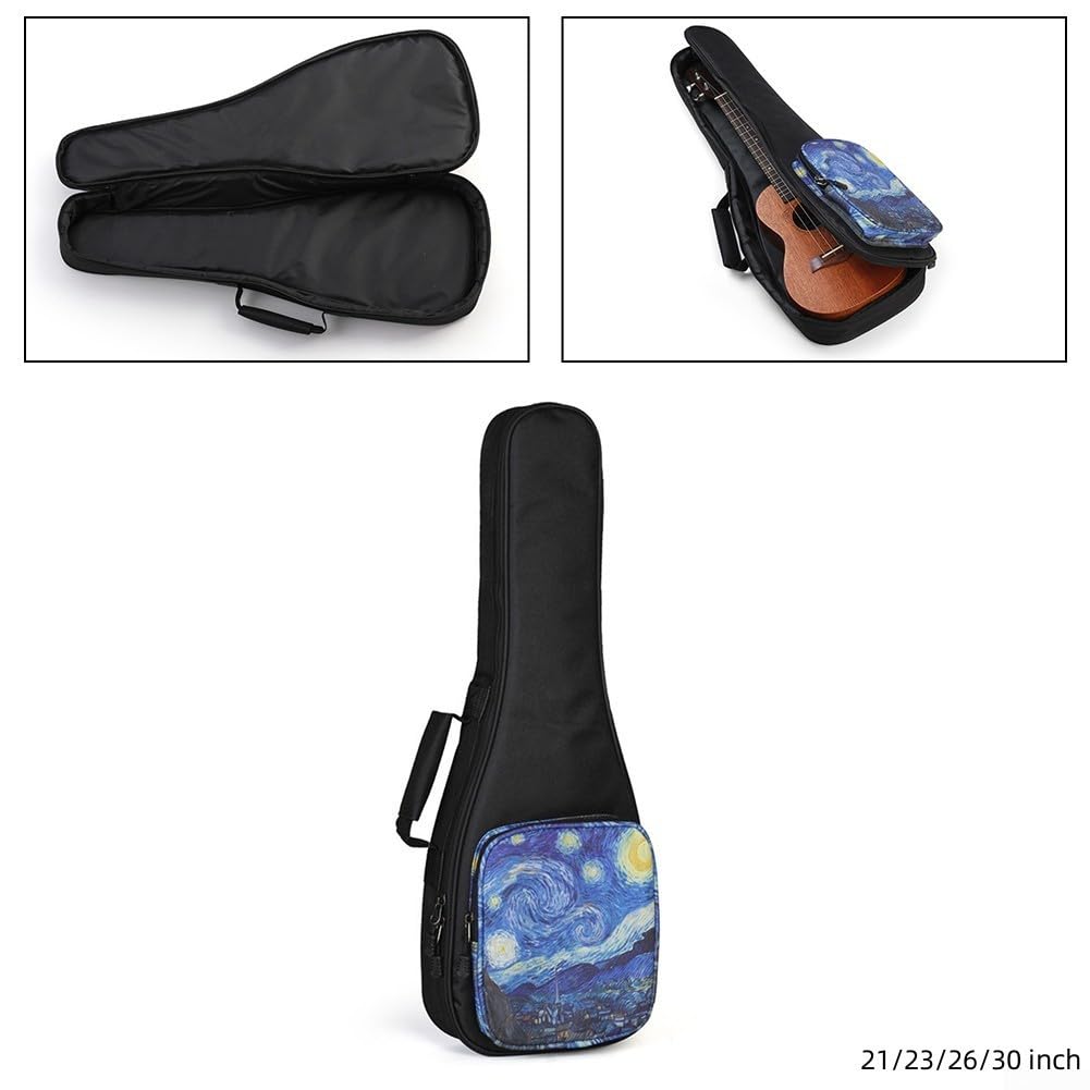 SPORTARC 1 custodia impermeabile per ukulele, custodia portatile per ukulele, custodia anti collisione, con cinghie regolabili, Come da immagine, 76,20 cm