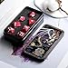 Matt Red DND Metal Dice, DNDND 7 PCS Heavy Metallic D&D Dice Set with Gorgeous Gift Case for Dungeons and Dragon Tabletop Game (Matte Red with White Flower)