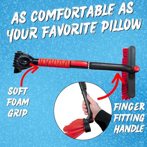 image for RevHeads Ice Scraper for Car Windshield with Snow Brush - Telescopic H