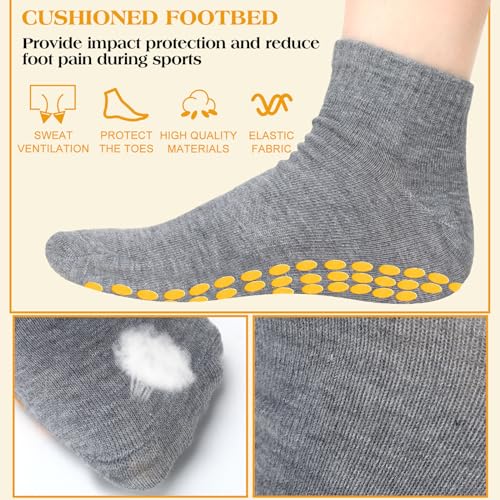 Sureio 50 Pairs Non Slip Slipper Socks with Grips Men's Anti Skid Yoga Socks with Gripper Workout Pilates Hospital3