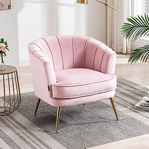 Sillón Plegable Terciopelo Rosa miniatura 3