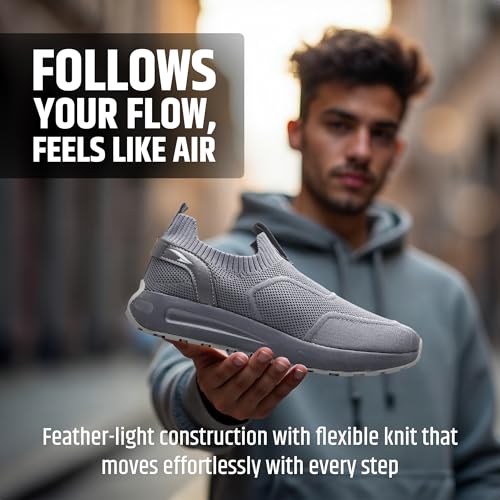 Image of ASIAN Wind Pro-11 Walking Shoes for Men | Lightweight Slip-On Sneakers with Soft Cushion Sole & Breathable Mesh