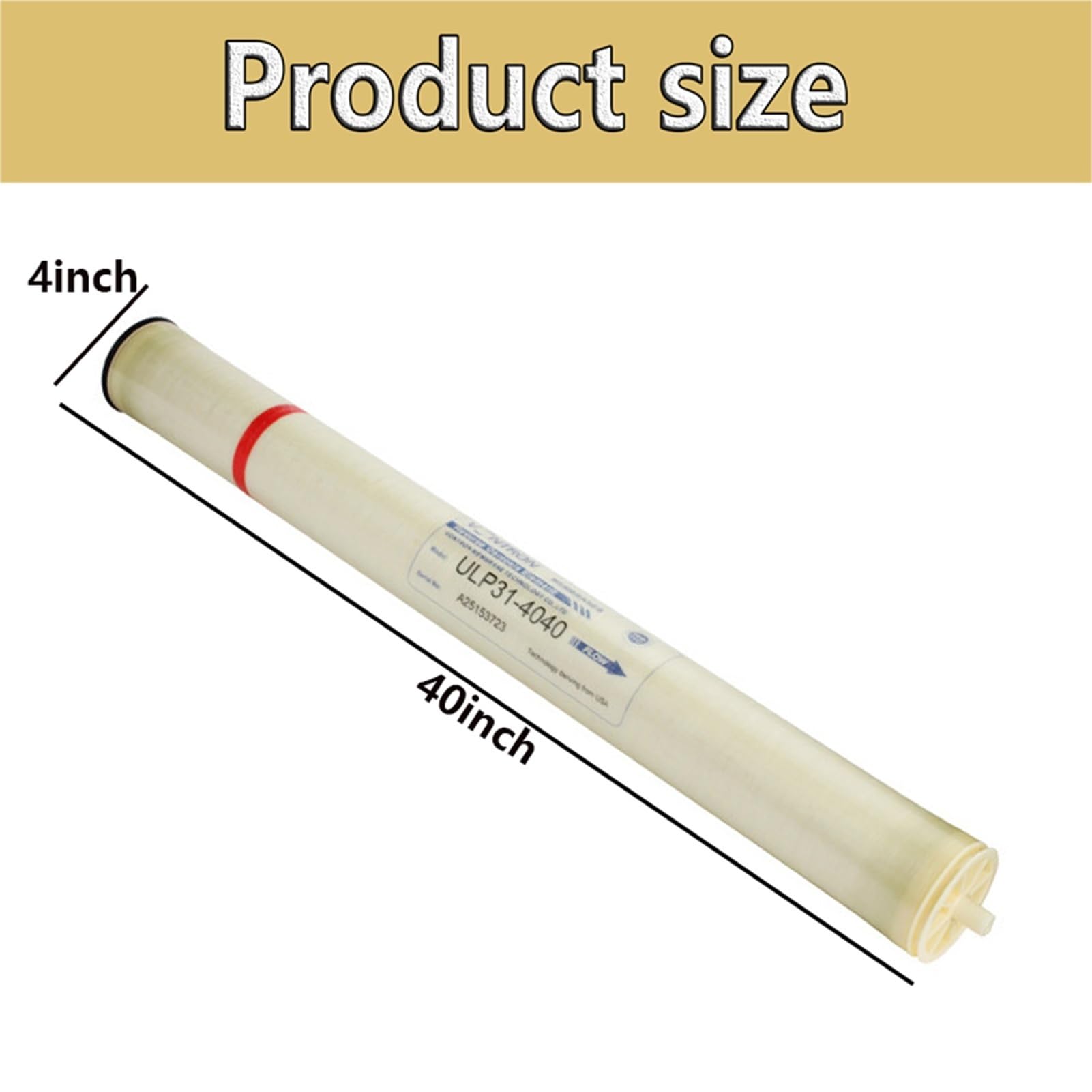 Membrane d'osmose inverse ULP31-4040 4" x 40", 2400 GPD | ULP31 4040, pour la purification et le dessalement de l'eau à usage commercial