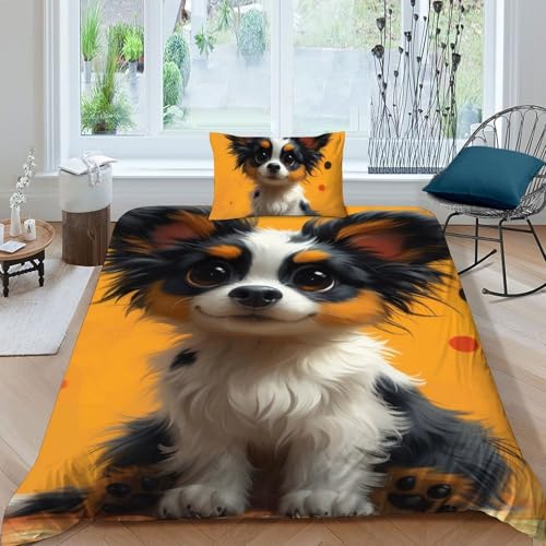 Housse de couette Border Collie ultra douce et respirante 2 pcs - 3