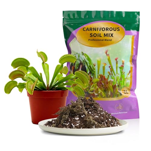 Omitgoter Premium Carnivorous Plant Soil for Venus Fly Trap Live Plants 1qt | New Upgraded Formula with High Drainage & Breathability